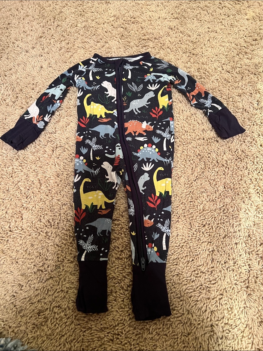 Little Sleepies Dino Zippered Footie